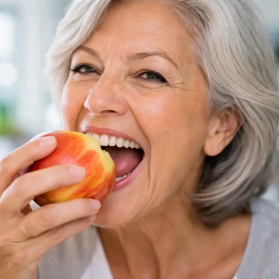 eating apple