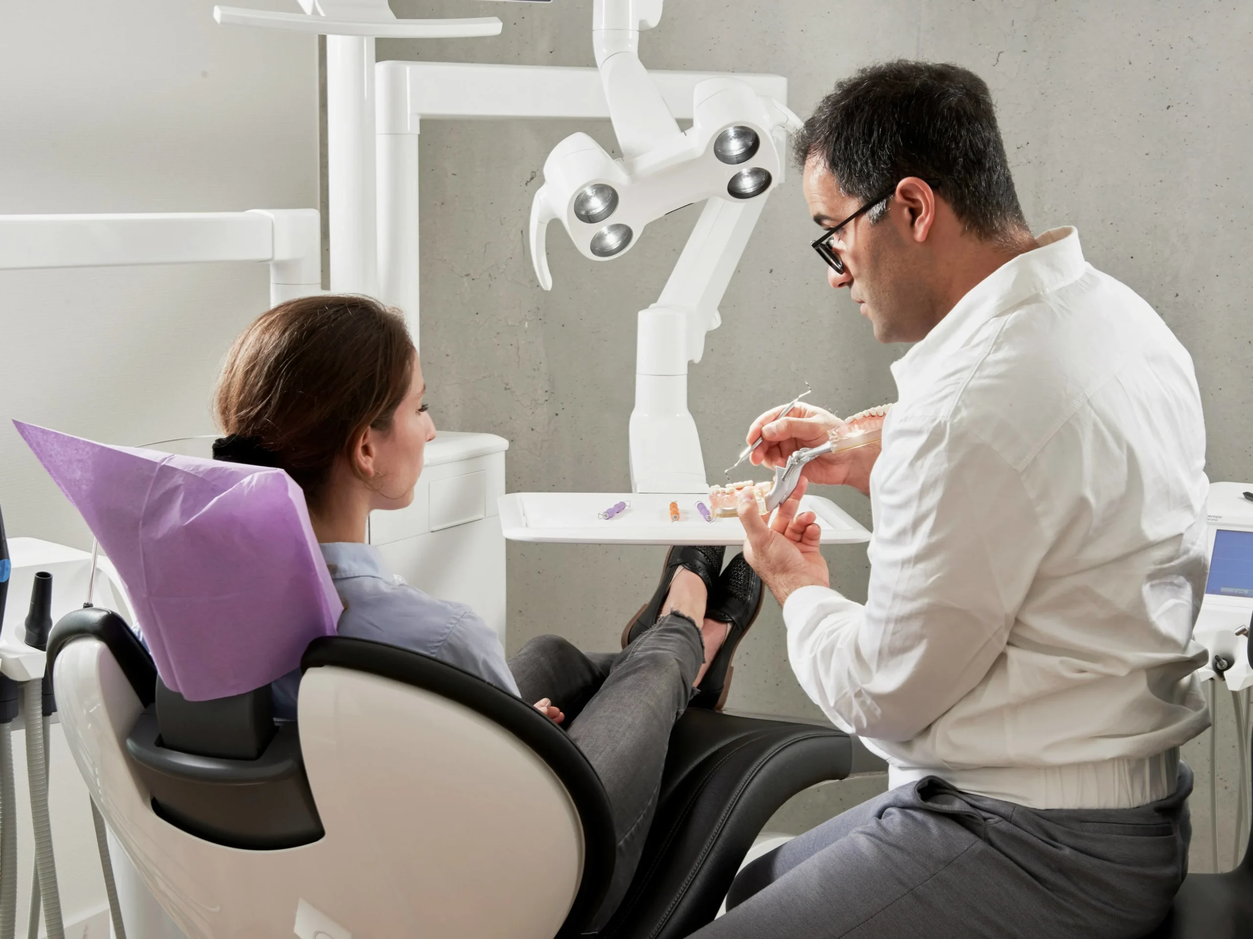 Happy dental patient